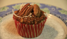 Add a spoonful of the icing to the top of the cupcake.